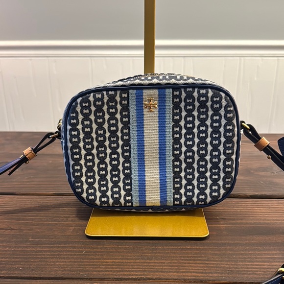 Tory Burch Handbags - CHLOE--Tory Burch Blue and White Crossbody Bag